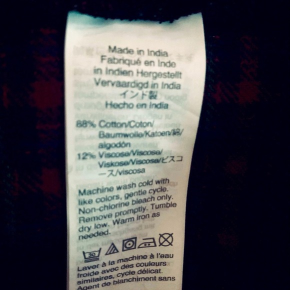 Madewell Red Cuffed Sleeve Boxy Blouse Medium - Picture 5 of 5